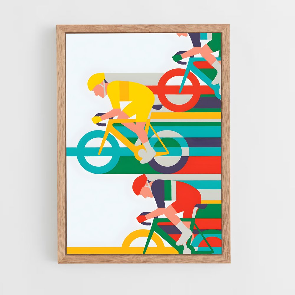 Poster L'Arc-en-Ciel des Cyclistes – affiche Cyclisme (vue 4)